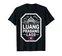 Luang Prabang Badge Bouclier du Laos Souvenir de Voyage T-Shirt Graphique avec Valeur