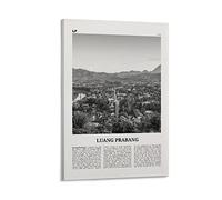 Luang Prabang Impression en noir et blanc, Luang Prabang Art, Luang Prabang, photo Luang Prabang, poster L pour chambre d'adolescent garçon 40 x 60 cm