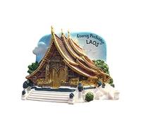 Luang Prabang Laos 3D Réfrigérateur Aimant Résine Voyage Souvenirs, Maison et Cuisine Décoration Laos Réfrigérateur Aimant Collection Cadeau