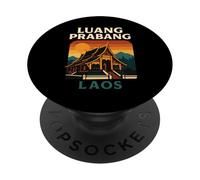 Luang Prabang Laos Mekong River Retro Asie du Sud-Est Voyage PopSockets PopGrip Adhésif