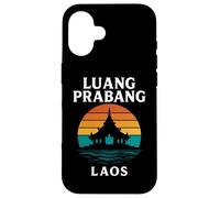 Luang Prabang Laos Temple Vintage Voyage Mékong Asie Coque pour iPhone 16