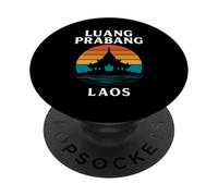 Luang Prabang Laos Temple Vintage Voyage Mékong Asie PopSockets PopGrip Adhésif