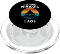 Luang Prabang Laos Temple Vintage Voyage Mékong Asie PopSockets PopGrip pour MagSafe