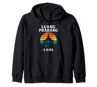 Luang Prabang Laos Temple Vintage Voyage Mékong Asie Sweat à Capuche