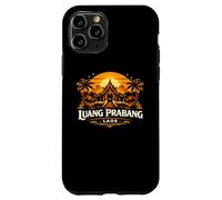 Luang Prabang Temple du Coucher de Soleil au Laos Design Voyage Coque pour iPhone 11 Pro