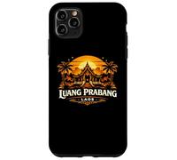 Luang Prabang Temple du Coucher de Soleil au Laos Design Voyage Coque pour iPhone 11 Pro Max