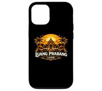 Luang Prabang Temple du Coucher de Soleil au Laos Design Voyage Coque pour iPhone 12/12 Pro