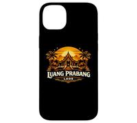 Luang Prabang Temple du Coucher de Soleil au Laos Design Voyage Coque pour iPhone 14 Plus