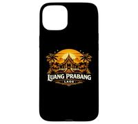 Luang Prabang Temple du Coucher de Soleil au Laos Design Voyage Coque pour iPhone 15 Plus