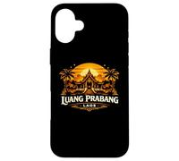 Luang Prabang Temple du Coucher de Soleil au Laos Design Voyage Coque pour iPhone 16 Plus