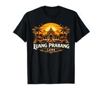 Luang Prabang Temple du Coucher de Soleil au Laos Design Voyage T-Shirt