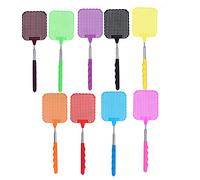 Luatoxry Lot de 9 tapettes à mouches extensibles de 25,4 à 72,4 cm, cadre en maille PP avec tige de traction en acier inoxydable pour la maison, le dortoir, le camping en plein air