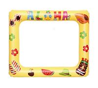 Luau Photo Props Aloha Photo Booth Fournit Les Accessoires Gonflables Selfie Cadre Image Hawaii À Thème Fournitures De Fête D'été, Décorations de Fête À La Piscine Tropicale/Tiki/Été