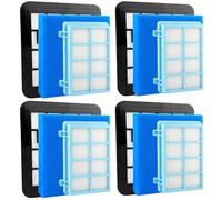 Luazvilkpsar 4 pièces Kit de Filtres, Filtres de Rechange Compatibles avec Philips PowerPro Compact, Active, City und Power Cyclone, pour Philips Aspirateur FC8010, FC9332, FC9555, FC9550, FC9333
