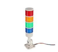 LUBAN Lampe d'avertissement industrielle, lampe d'avertissement de machine CNC avec socle rotatif, colonne de signal à 4 niveaux avec lumière continue/clignotante, voyant rouge jaune vert 12 V 24 V