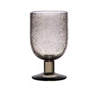 LUBERON verre à pied 28 cl verre bullé gris