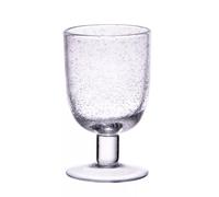 LUBERON verre à pied 28 cl verre bullé transparent