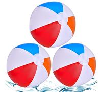 Lubibi 3 Pcs Balles de Plage Gonflables Arc-en-Ciel pour la Fête de la Piscine, Jouets de Bain pour Enfants et Adultes, Ballons d'Été