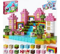 Lubibi Bâtiments Magnétiques pour Enfants 100pcs avec Licorne,Jeux De Cubes Magnétiques,Créatifs Blocs De Bâtiment Magnétique Bâtiment Blocks Jouets Montessori,Cadeau Jouet Magnétique pour Garçons