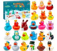 Lubibi Calendrier de L'avent,Calendrier Avent Noël,24canards mignons avec déguisement divers,Canard En Caoutchouc,2025Compte à Rebours Noël,Décoration de Noël,Cadeaux de Noël spéciaux pour les enfants