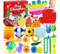 Lubibi Calendrier De l'Avent Fidget Toys 2024, Boîte Cadeau De Noël avec 24 Fidget Toys Anti Stress, Compte à Rebours des 24 Jours De Surprise, Cadeaux De Noël Surprise pour Enfant Et Adulte