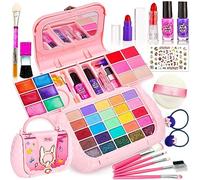 Lubibi Coffret Maquillage Lavable pour Enfants Filles - Kit Non Toxique, Ensemble Cosmétique pour Fête et Cadeaux d'Anniversaire - 4 à 10+ Ans