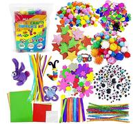 Lubibi Kits de Loisirs Créatifs Bricolage,Avec Pompons, Yeux Oscillants, Paillettes, Tissu de Feutre, Fleurs EVA Set,Convient Pour 4+ Enfants Garçons et Filles