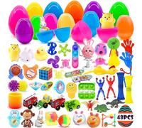 Lubibi Lot de 48 Oeuf de Paques pré-remplis avec jouets,Oeufs De Pâques à Remplir,Paques Oeufs Surprise,pour fête de Pâques,Chasse aux œufs de Pâques,Panier de Pâques,Cadeaux de Pâques pour enfants