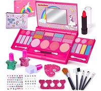 Lubibi Unicorn Ensembles de Maquillage Lavables pour Filles avec Vernis à Ongles, Rouge à Lèvres pour Les Cadeaux d'anniversaire de Noël