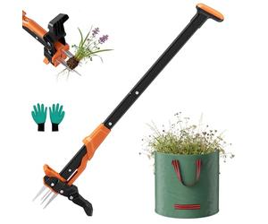 Lubirayi Désherbeur de 85 à 100 cm avec longueur réglable, appareil d'élimination des mauvaises herbes à long manche - Éliminateur de racines lourds pour pissenlit, outils de jardin pour cour et