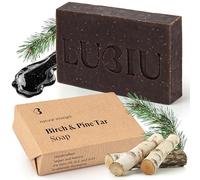 lubiu Savon de Goudron Bouleau et Pin 100g - Artisanal Savon Solide Corps et Cheveux - Assainissant & Apaisant - Naturel Gel Douche Solide pour Homme - Cadeaux Homme Savonnette