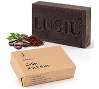 lubiu Savon Exfoliant au Café 100g - Savon Corps Solide - Parfum, Naturel, Artisanal et Vegetal