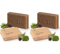 lubiu Savon Forêt Profonde 100g - Savon Solide Corps et Cheveux pour Homme - Mains, Visage, Barbe - Naturel et Artisanal - Gel Douche Solide - Cadeaux Homme Savonnette (Lot de 2)