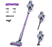 Lubluelu Aspirateur Balai sans Fil 27000pa, Aspirateur sans Fil Puissant 220W, 50min d'Autonomie Aspirateur avec Brosse Anti-Emmêlementet et 2 Filtre pour Sol Dur, Tapis et Poils d'animaux.