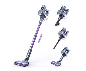 Lubluelu 202 Aspirateur sans fil avec forte puissance d’aspiration, autonomie de 50 minutes et batterie amovible - Violet