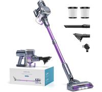 Lubluelu Aspirateur sans Fil avec Une Puissance d'aspiration de 25 000 Pa, autonomie jusqu'à 50 Minutes, aspirateur autoportant avec Batterie Amovible pour sols durs, Poils d'animaux et Tapis.