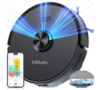 Lubluelu L15 Ultra Robot aspirateur-laveur 3-en-1, 4000 Pa d’aspiration, navigation laser et cartographie en 5 étapes, 55 dB silencieux, télécommandé via application, pour cheveux d’animaux, tapis et 