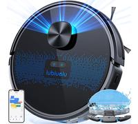 Lubluelu SL60D - Robot aspirateur avec fonction de lavage, 2-1, 4000 Pa, navigation laser, 55 dB de bruit, avec 5 cartes, contrôle via application, idéal pour poils d’animaux, tapis et sols durs