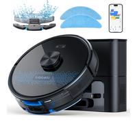 Lubluelu SL60MAX Robot aspirateur avec station de vidage 3-en-1, 4000 Pa, fonction lavage, navigation laser et contrôle via application, idéal pour les poils d’animaux, tapis et sols durs