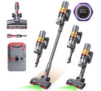 Lubluelu X1000 Aspirateur balai sans fil avec batterie et station de dépoussiérage à vidange automatique, 2,5 L - Or