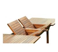 Concept Usine – Salon de jardin teck huilé LUBOK – 10 pers. – Table rect. +8 ch. +2 fauteuils