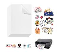 LUBOXIN 30 Pièces Feuille Autocollante Imprimante A4, Mat Blanc Papier Autocollant Imprimante, Papier Stickers en Vinyle Imprimables Imperméables Étiquette Adhésif pour Imprimantes Laser & Jet d'encre