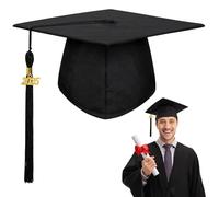 LUBOXIN Toque Diplome pour Adultes avec Pendentif 2025, Chapeau Diplome Réglable Chapeau Bachelier Graduation Université Lycée Unisexe Chapeau Diplome Pour la Cérémonie de Remise des Diplômes