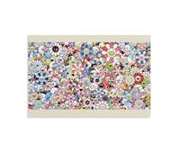 LUBOYANG Affiche d'art Fleurs avec smiley par Takashi Murakami - Impression sur toile - Art mural - Peinture décorative - Sans cadre - 30 x 45 cm