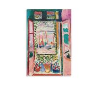 LUBOYANG Henri Matisse Affiche de fenêtre ouverte ; impression sur toile ; art mural ; peinture décorative ; sans cadre ; 40 x 60 cm