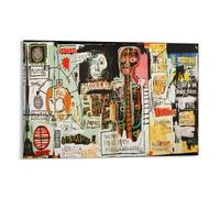 LUBOYANG Impression sur toile de notaire Jean Michel Basquiat - Décoration murale - Cadre - 50 x 75 cm