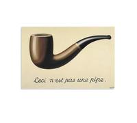 LUBOYANG Poster Ceci N'est Pas Une Pipe par Rene Magritte - Impression sur toile - Décoration murale - Sans cadre - 40 x 60 cm
