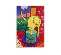 LUBOYANG Poster Henri Matisse chat et poisson rouge - Impression sur toile - Décoration murale - Sans cadre - 40 x 60 cm