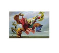 LUBOYANG Poster Max Ernst The Fireside Angel - Impression sur toile - Décoration murale - Sans cadre - 60 x 90 cm