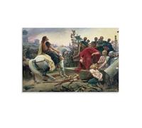LUBOYANG Poster Vercingetorix « Throws Down His Arms at The Feet of Julius Caesar » - Impression sur toile - Décoration murale - Sans cadre - 60 x 90 cm